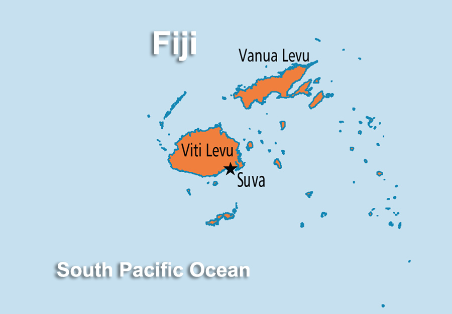 Map of Fiji